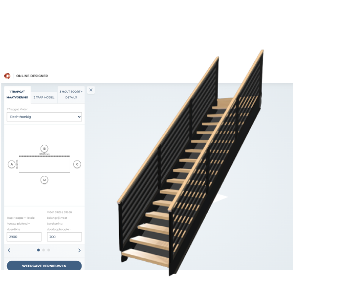 esthetisch bodem stel voor Handleiding 3D trap ontwerpen - Staironline .nl